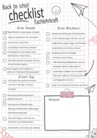 Vorschau - Anderer Materialtyp - Back to School - Checkliste für Fachlehrer - Seite 1