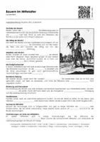 Vorschau - Arbeitsblätter - Bauern im Mittelalter - Lückentext und Übungen - Deckblatt