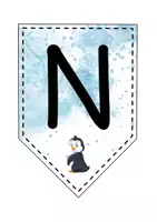 Vorschau - Mal- und Bastelvorlagen - Wimpelkette für die Pinguinklasse - Pinguin Wimpel - Seite 3