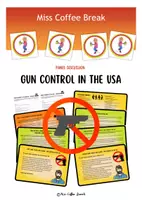 Vorschau - Arbeitsblätter - Gun Control in the USA (Panel Discussion) - Deckblatt