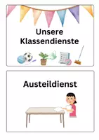 Vorschau - Poster - Unsere Klassendienste I Classroom-Management I Soziales Lernen - Deckblatt