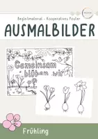 Vorschau - Mal- und Bastelvorlagen - Ausmalbilder „Wir blühen gemeinsam …“ - Growth Mindset/ Wachstumsgedanke - Deckblatt