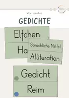 Vorschau - Merkblätter - Gedichte - Wortspeicher/ Tafelkarten - Deckblatt