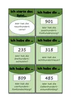 Vorschau - Spiele - Materialpaket: Spiel "Ich habe...Wer hat?" Zahlenraum 1000 - Seite 1