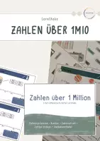 Vorschau - Stationenlernen - Zahlen bis 1 Million • Lerntheke / Kartei - Deckblatt