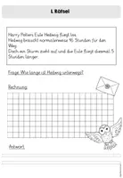 Vorschau - Arbeitsblätter - Escape Room Mathematik 2 - Rechengeschichten zum Thema Harry Potter - Seite 1