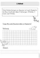 Vorschau - Arbeitsblätter - Escape Room Mathematik 2 - Rechengeschichten zum Thema Harry Potter - Seite 3