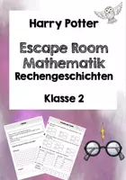 Vorschau - Arbeitsblätter - Escape Room Mathematik 2 - Rechengeschichten zum Thema Harry Potter - Deckblatt