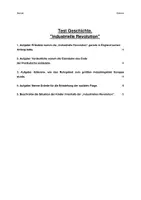 Vorschau - Test - Geschichtstest "Industrielle Revolution" inkl. Erwartungshorizont - Deckblatt