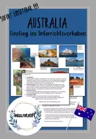 Vorschau - Stundenentwürfe - Einstieg Unterrichtsvorhaben Australien - mit Stundenverlaufsplan - Englischunterricht - Deckblatt