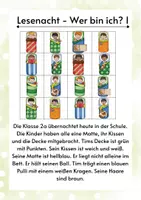 Vorschau - Arbeitsblätter - Freiarbeitsmaterial_Lesenacht - Wer bin ich_freiarbeitsfee - Seite 1