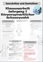 Vorschau - Klassenarbeiten - Klassenarbeit Darstellen und Gestalten- Darstellendes Spiel: Körpersprachlicher Schwerpunkt Jg. 7 - Seite 1