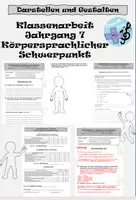 Vorschau - Klassenarbeiten - Klassenarbeit Darstellen und Gestalten- Darstellendes Spiel: Körpersprachlicher Schwerpunkt Jg. 7 - Deckblatt