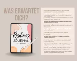 Vorschau - Lehrpläne/Lehrermaterial - Digitales Resilienzjournal für Lehrkräfte - Jahreskalender/Jahresplaner/Tagebuch für's Stressmanagement - Seite 1