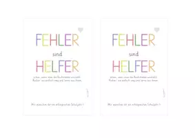 Vorschau - Poster - Einschulung: Fehler sind Helfer - Deckblatt