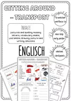 Vorschau - Arbeitsblätter - Holiday Vocabulary: Transport, vehicles - Deckblatt