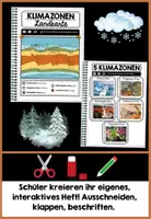Vorschau - Unterrichtsreihen - Klima- & Vegetationszonen Interaktives Heft - Klimaelemente, Landkarten, Tundra, Wüste, Regenwald etc. - sofort einsatzbereit - Seite 1
