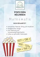 Vorschau - Stationenlernen - Popcornaufgaben für Mathe 3. Kl., Wiederholung/Vertiefung - Deckblatt