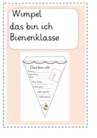 Vorschau - Poster - Das bin Ich Wimpel Bienenklasse - Deckblatt