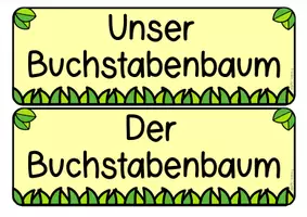 Vorschau - Poster - Bastelvorlage Blätter (Buchstabenbaum) I Anfangsunterricht - Seite 2
