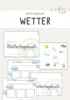 Vorschau - Arbeitsblätter - Wettertagebuch - Wortspeicher & täglicher Wetterbericht - Deckblatt