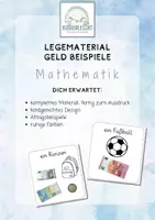 Vorschau - Arbeitsblätter - Legematerial Geld, Geldscheine, Geldmünzen, Tafelmaterial - Deckblatt
