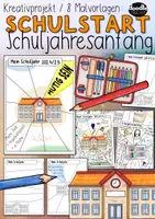 Vorschau - Arbeitsblätter - Schuljahresanfang Schuljahr 2024/25 - Kreativprojekt / Malvorlagen - Deckblatt