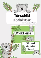 Vorschau - Poster - Koalaklasse Türschild - Deckblatt