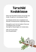 Vorschau - Poster - Koalaklasse Türschild - Seite 1