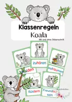 Vorschau - Bildkarten - Klassenregeln Koala - Deckblatt