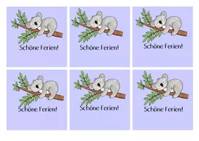 Vorschau - Bildkarten - Willkommens- und Feriengruß Koala - Seite 3