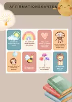 Vorschau - Poster - Affirmationskarten für Kinder und Erwachsene - Deckblatt