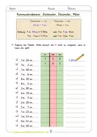 Vorschau - Arbeitsblätter - Längeneinheiten Kommaschreibweise 3. Klasse - Zentimeter, Meter - Deckblatt