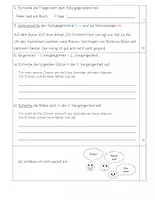 Vorschau - Test - Lernzielkontrolle Sprache untersuchen (Wortarten, Satzarten, Vergangenheit, Satzaussage/ Satzgegenstand) - Seite 3