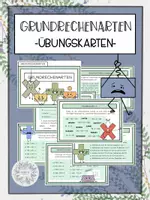 Vorschau - Stationenlernen - Übungskarten - Grundrechenarten - Deckblatt