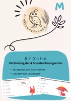 Vorschau - Arbeitsblätter - Verbindung der 4 Grundrechnungsarten mit Brüchen - Deckblatt