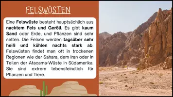 Vorschau - Präsentationen/Tafelbilder - WÜSTEN: Lernkarten zu Wüsten - Erdkunde für die Sek 1 - Seite 3