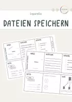 Vorschau - Mal- und Bastelvorlagen - Medienbildung - Leporello „Speichern von Dateien“ - Deckblatt