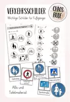 Vorschau - Arbeitsblätter - Verkehrsschilder für Fußgänger - Verkehrserziehung in Klasse 1 - Deckblatt