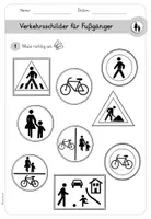 Vorschau - Arbeitsblätter - Verkehrsschilder für Fußgänger - Verkehrserziehung in Klasse 1 - Seite 2