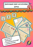 Vorschau - Stationenlernen - Satztreppen Zirkus - Deckblatt