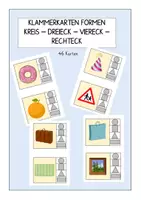 Vorschau - Arbeitsblätter - Klammerkarten Formen (Kreis, Dreieck, Viereck, Rechteck) - Deckblatt