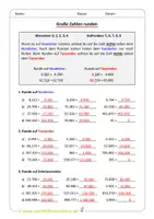 Vorschau - Arbeitsblätter - Große Zahlen runden - Rundungsregeln Klasse 5 und 6 - Seite 2