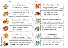 Vorschau - Arbeitsblätter - HERBST - Schüttelsätze in 6 Varianten - für Schleichdiktat, Satz der Woche, RS und Grammatikübungen - Seite 2