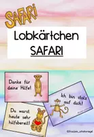 Vorschau - Poster - Lobkärtchen Safari - Deckblatt