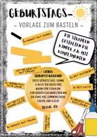 Vorschau - Mal- und Bastelvorlagen - GEBURTSTAGSSONNE - Vorlage zum Basteln - Deckblatt