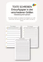 Vorschau - Arbeitsblätter - Texte schreiben/Entwurfspapier/Überarbeitung in der Schreibzeit - Deckblatt