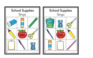 Προεπισκόπηση - Παιχνίδια - School Supplies - Bingo! - Σελίδα 3