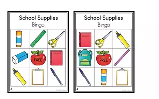Vista previa - Juegos / Gamificación - School Supplies - Bingo! - página 2