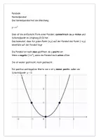 Vorschau - Arbeitsblätter - Rund um Parabeln Erklärungen Aufgaben Lösungen - Seite 1